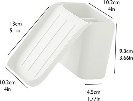 Creatieve 2-In-1 1Pc Punch-Gratis Zeepkist Badkamer Afvoer Zeephouder Badkamer Muur Opknoping rek Voor Badkamer Tool Spons Houder wit