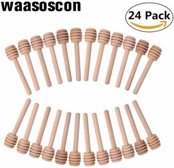 Creatieve 24 Pack Van Mini 3 Inch Houten Honing Dipper Sticks Voor Honing Jar Doseer Motregen Honing Bruiloft Party Bar supply