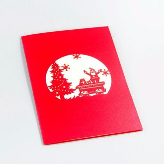 Creatieve 3D Kerst Wenskaart Verjaardagskaart Festival Zegen Kaart Papier Card Decor Supplies