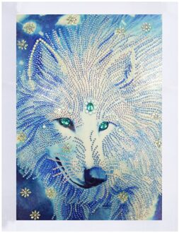 Creatieve 5D Schilderen Cartoon Wolf Diamant Borduurwerk Speciale Vorm In Droom Strass Kristal Schilderij Woondecoratie