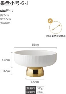 Creatieve 6/8 Inch Keramische Witte Fruitschaal Dessert Slakom Thuis Kamer Salontafel Gedroogd Fruit Gebak Plaat Keukengerei