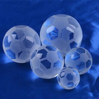 Creatieve 60Mm Voetbal Ornamenten Kristallen Bol Ambachten Materiaal Wit Kristal Vakmanschap Carving