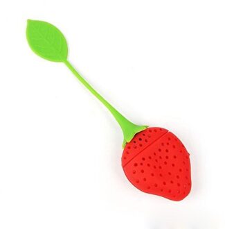 Creatieve Aardbei Thee-ei Silicone Rubber Losbladige Theezeefje Filter Diffuser Theepot Food Grade Onschadelijk Thee Gereedschappen 1stk
