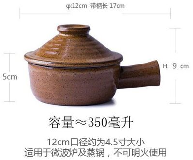 Creatieve Aardewerk Braadpan Stoven Pot Huishoudelijke Magnetron Braadpan Rijst Hittebestendige Soepkom Met Deksel En Handvat