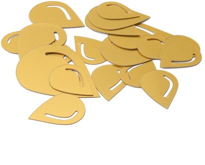 Creatieve Acryl Spiegel Sticker Zelfklevende Muur Sticker Persoonlijkheid Regendruppel Muursticker Voor Badkamer Glas Home Decor gouden