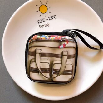 Creatieve Afdrukken Blik Portemonnee Draagbare Oortelefoon Tas Retro Stijl Vierkante Portemonnee Mini Sleutel Case Coin Opbergtas 3