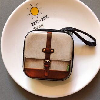 Creatieve Afdrukken Blik Portemonnee Draagbare Oortelefoon Tas Retro Stijl Vierkante Portemonnee Mini Sleutel Case Coin Opbergtas 4