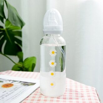 Creatieve Afgestudeerd Volwassen Fles Glas Schattige Kopjes Meisje Student Stro Cup Koreaanse Volwassenen Cup Glas Sap Cup 2