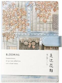 Creatieve Agenda Romantiek Kersenbloesem Notebook Illustratie Grid Handgeschilderde School Dagboek Kantoorbenodigdheden Bestanden-Blad