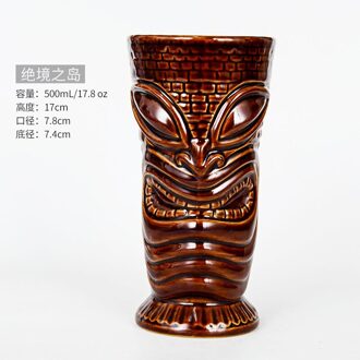 Creatieve Amerikaanse Cocktail Glas Keramische Cup, Creatieve Persoonlijkheid Piraat Cocktail Tiki Cup Bar Speciale Wijn Cup 01