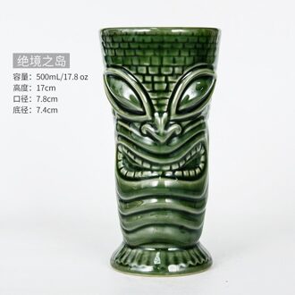 Creatieve Amerikaanse Cocktail Glas Keramische Cup, Creatieve Persoonlijkheid Piraat Cocktail Tiki Cup Bar Speciale Wijn Cup 02
