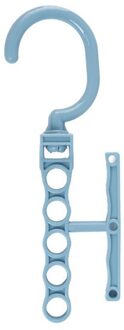 Creatieve Anti-Slip Hanger Met Handvat Creatieve Roterende Vijf-Gat Magische Hanger Garderobe Sorteren Opslag Droogrek Opslag tool blauw
