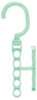 Creatieve Anti-Slip Hanger Met Handvat Creatieve Roterende Vijf-Gat Magische Hanger Garderobe Sorteren Opslag Droogrek Opslag tool groen
