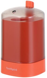 Creatieve Automatische Tandenstoker Container Pop-Up Tandenstoker Opbergdoos Huishoudelijke Dispenser Tafel Decoratie oranje