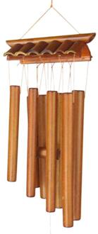 Creatieve Bamboe Wind Chime Handgemaakte Natuurlijke Ring Home Decor Wind Chime Opknoping Ornament Outdoor Yard Wind Bell 5