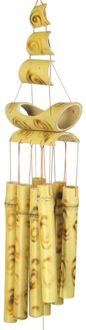 Creatieve Bamboe Wind Chime Handgemaakte Natuurlijke Ring Home Decor Wind Chime Opknoping Ornament Outdoor Yard Wind Bell 8