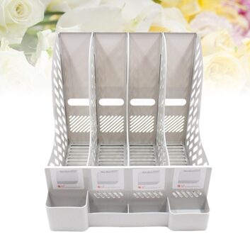 Creatieve Bestand Document Houder Rack Desktop 4 Compartimenten Bestand Houder Organizer Voor Home Office