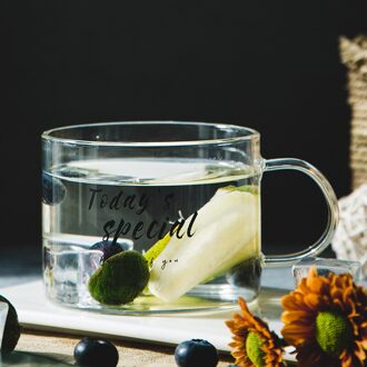 Creatieve Brief Hoge Temperatuur Glazen Beker Grote Met Mok Kantoor Beker Ontbijt Mok Today