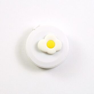 Creatieve Briefpapier Cartoon Meetlint Leuke Draagbare Fan 1.5M Voeten Dubbele Maat Meten Tape Meten Kleine Meetlint wit