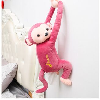 Creatieve Cartoon Aap Home Office Auto Opknoping Papieren Servet Tissue Box Cover Holder Draagbare Papier Doos Qw 2