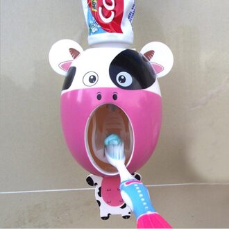 Creatieve Cartoon Automatische Tandpasta Dispenser Wall Mount Stand Badkamer Sets cattle
