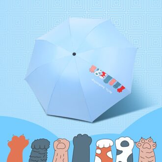 Creatieve Cartoon Kat Klauw Paraplu Opvouwbare Regenachtige Kat Paraplu Voor Vrouwen Meisjes Jongens Uv Mooie Dier Paraplu YD200072 YD200072BU