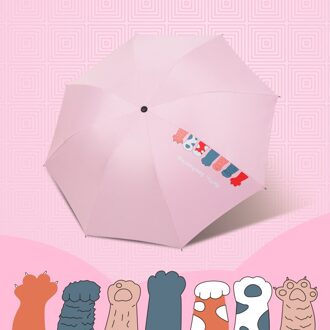 Creatieve Cartoon Kat Klauw Paraplu Opvouwbare Regenachtige Kat Paraplu Voor Vrouwen Meisjes Jongens Uv Mooie Dier Paraplu YD200072 YD200072PK