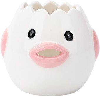 Creatieve Cartoon Kip Eigeel White Separator Keramiek Keramische Cartoon Kuiken Ei Separator Eetkamer Koken Keuken Gadget #38 B