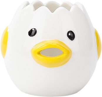 Creatieve Cartoon Kip Eigeel White Separator Keramiek Keramische Cartoon Kuiken Ei Separator Eetkamer Koken Keuken Gadget #38