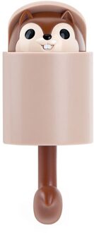 Creatieve Cartoon Opslag Haak Leuke Kleine Eekhoorn Vorm Rekbaar Jas Sleutelhouder Kinderen Slaapkamer Decoraties 01