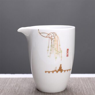 Creatieve Chinese Wit Porselein Hand Geschilderd Cha Hai Handgemaakte Thee Set Keramische Huishoudelijke Theekopje Kantoor Water Mok Drinkware