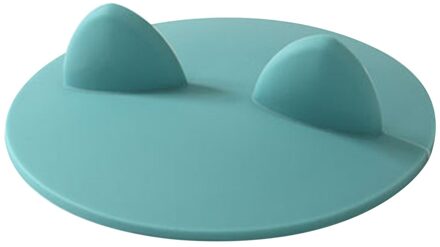 Creatieve Cup Cover Cartoon Kat Oor Stijl Silicone Lekvrij Koffie Mok Luchtdicht Cup Cover Seals Voor Glas Mokken Cup groen