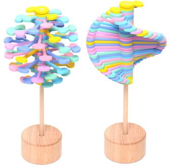 Creatieve Decompressie Houten Spiraal Puzzel Speelgoed Kinderen Volwassenen Stress Reliever Fidget Pop Het Squishy Speelgoed Decoratie kleur