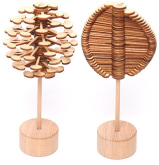 Creatieve Decompressie Houten Spiraal Puzzel Speelgoed Kinderen Volwassenen Stress Reliever Fidget Pop Het Squishy Speelgoed Decoratie primary kleur