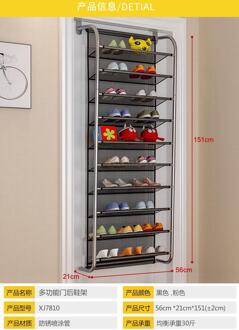 Creatieve Deur Achter De Muur Eenvoudige Schoenenkast Schoenenrek Muur Gemonteerde Opslag Slaapzaal Eenvoudige Smeedijzeren Schoen Rack VIP 1