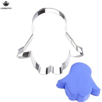 Creatieve Dier Cookie Cutter Pinguïn Fondant Cakevorm Decorating Tool Biscuit Cutter Metalen Kerst Decoratie Bakken Gereedschap