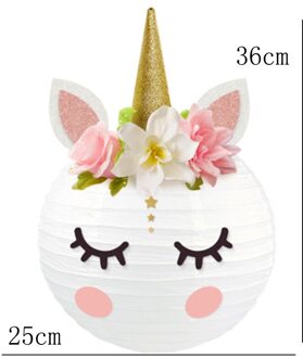 Creatieve Diy Eenhoorn Papier Lanternunicorn Kids Meisje Een 1st Verjaardag Party Rainbow Unicornion Thema Party Baby Shower diep saffier