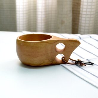 Creatieve Draagbare Hout Koffie Mok Rubber Houten Thee Melk Kopjes Water Drinken Mokken Drinkware Handgemaakte Sap Citroen Theekopje B 15x9x6.5cm