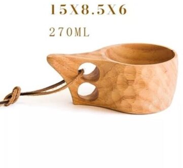 Creatieve Draagbare Hout Koffie Mok Rubber Houten Thee Melk Kopjes Water Drinken Mokken Drinkware Handgemaakte Sap Citroen Theekopje C 15x9x6.5cm