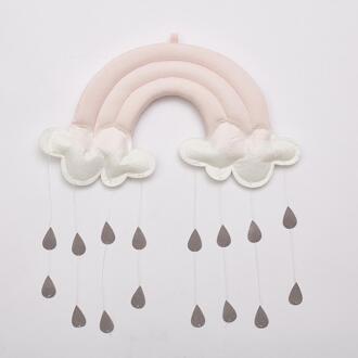 Creatieve Drie-Dimensionale Cloud Regendruppels Doek Bed Hanger Scène Layout Props Kinderen Tent Accessoires Woondecoratie Roze