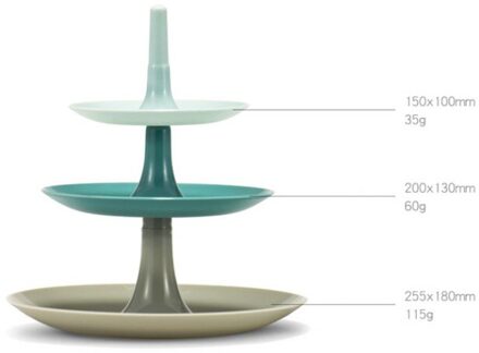 Creatieve Drie-Layer Fruitschaal Cake Rack Keuken Woonkamer Dessert Groente Opbergrek Bruiloft Verjaardag Fruit Plank groot