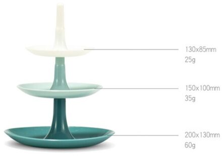 Creatieve Drie-Layer Fruitschaal Cake Stand Keuken Woonkamer Dessert Groente Opbergrek Bruiloft Verjaardag Fruit Plank klein