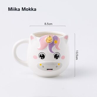 Creatieve Eenhoorn Mok Keramiek Mok Water Cup Craft Leuke Drie-Dimensionale Regenboog Koffiekopje Melk Cup En Mok voor Meisje roze