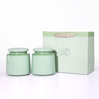 Creatieve En Eenvoudige Thee Caddy 250G Blik Kan Geschenkdoos Huishouden Spiraal Verzegelde Opslag Lege Kan groen gift doos