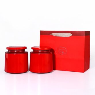 Creatieve En Eenvoudige Thee Caddy 250G Blik Kan Geschenkdoos Huishouden Spiraal Verzegelde Opslag Lege Kan rood gift doos