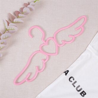 Creatieve Engelenvleugels Vorm Traceless Antislip Hanger Multifunctionele Plastic Sjaal Tie Droogrek Home Hotel Opslag roze