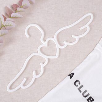 Creatieve Engelenvleugels Vorm Traceless Antislip Hanger Multifunctionele Plastic Sjaal Tie Droogrek Home Hotel Opslag wit