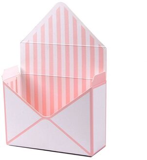 Creatieve Envelop Vouw Bloem Opbergdoos Wedding Engagement Party Decor Stip Strepen Gedrukt Karton Verpakking Wikkelen F