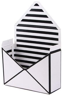 Creatieve Envelop Vouw Bloem Opbergdoos Wedding Engagement Party Decor Stip Strepen Gedrukt Karton Verpakking Wikkelen H