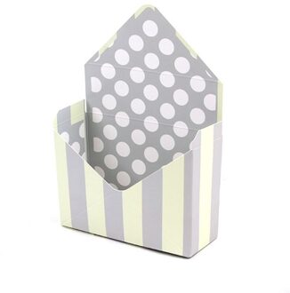 Creatieve Envelop Vouw Bloem Opbergdoos Wedding Engagement Party Decor Stip Strepen Gedrukt Karton Verpakking Wikkelen